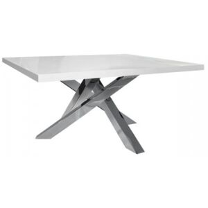 Stolik kawowy 60x60 80x80 biały połysk chrom