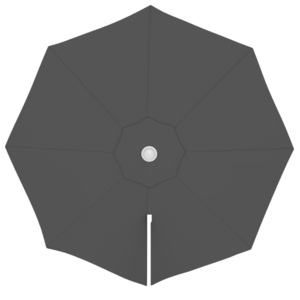 Poszycie parasola na wysięgniku parapenda, okrągłe, 3,5 m, szare