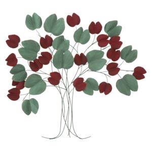 Czerwono-zielona dekoracja ścienna Mauro Ferretti Tree, 105x94 cm