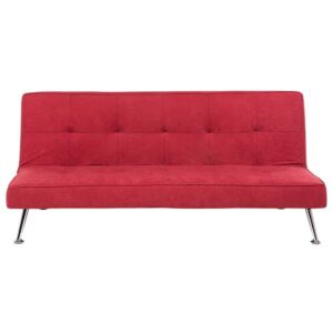 Sofa z funkcją spania czerwona - kanapa rozkładana - wersalka - HASLE