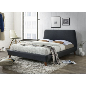 Tapicerowane łóżko Pito, 200 x 160 cm - ciemnoszare