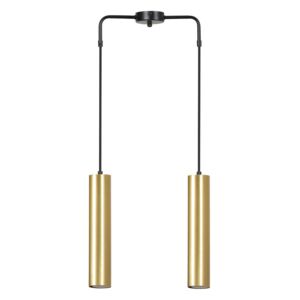 Czarna podwójna lampa wisząca tuba - D062-Favis