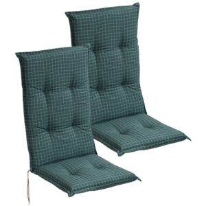 Poduszki na krzesła ogrodowe 2 szt. 117x49 cm niebieskie