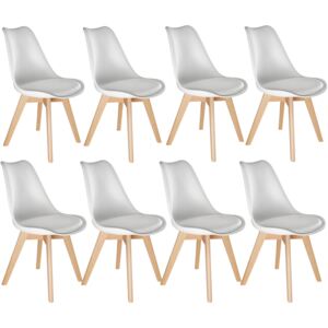 Tectake 403985 8 krzesła do jadalni friederike - biały