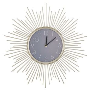 Zegar ścienny ø 45 cm złoto-szary SOLURA