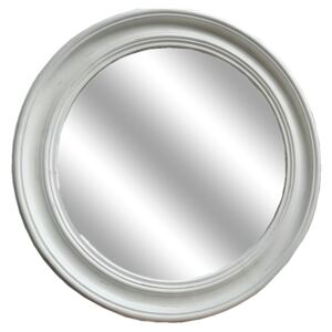 LUSTRO Elza w białej okrągłej ramie MF389W kolor: srebrny, Materiał: poliuretan, rozmiar ramy: 79/79/8, rozmiar lustra: 54/54