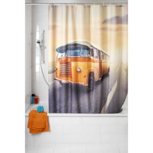 Zasłona prysznicowa WENKO Vintage Bus, 180x200 cm