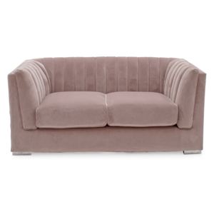 Canapea fixa tapitata cu stofa, 2 locuri Upton Midi Pink, l165xA90xH80 cm