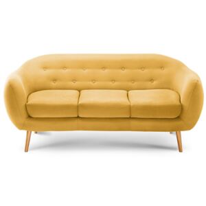 Ciemnożółta sofa 3-osobowa Scandi by Stella Cadente Maison Constellation