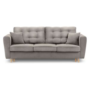 Beżowa rozkładana sofa ze schowkiem Kooko Home Highlife