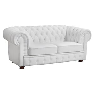 Biała skórzana sofa 2-osobowa Max Winzer Bridgeport