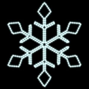 DecoLED LED oświetlenie płatek śniegu, średnica 80cm, chłodna biel
