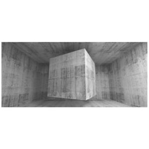Fototapeta, Latająca betonowa kostka 3d, 12 elementów, 536x240 cm
