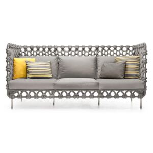 Luksusowa sofa z wysokimi plecami do ogrodu lub salonu Kenneth Cobonpue
