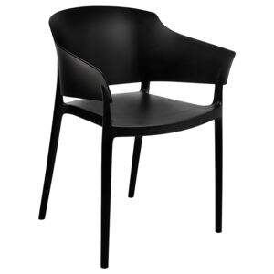 Czarne krzesło z tworzywa Big Back