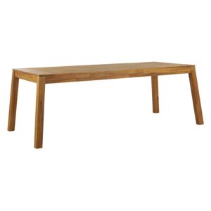 Stół do jadalni ogrodu jasne drewno akacjowe 210 x 90 cm ośmioosobowy nowoczesny rustykalny Beliani