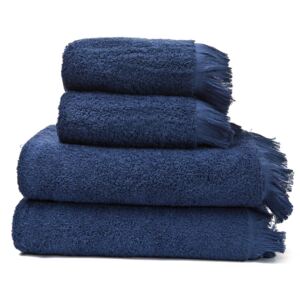 Zestaw 4 niebieskich ręczników bawełnianych Casa Di Bassi Bath