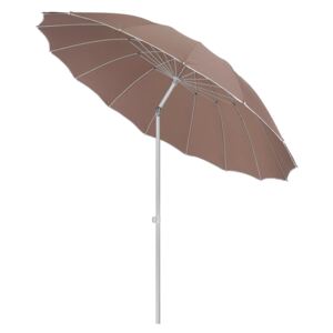 Parasol ogrodowy z regulacją 240 cm brązowy