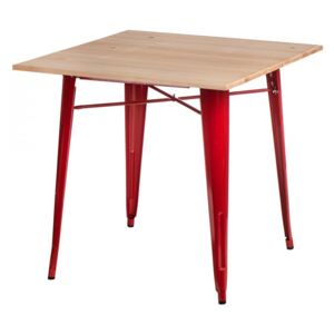 Stół 76x76cm D2 Paris Wood sosna naturalna/czerwony