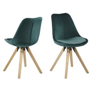 Krzesło Dima VIC Actona zielone-drewno kauczukowe