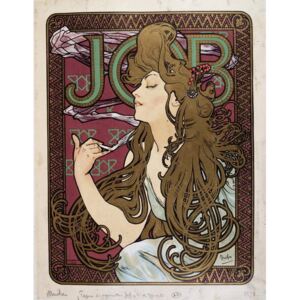 Mucha, Alphonse Marie - Reprodukcja Advertising poster for Job Cigarette Paper by Mucha 1898