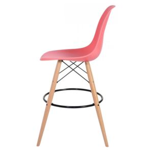Krzesło barowe 46x57x104cm King Home DSW Wood ciemna brzoskwinia