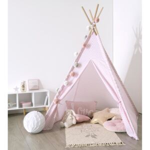 Namiot dla dzieci tipi w trójkąty, kolor różowy, Atmosphera for Kids