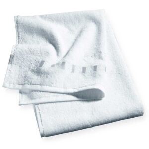 Ekskluzywny ręcznik frotte w kolorze srebrnym, luksusowy ręcznik, ręcznik z haftem, komplet ręczników, Esprit
