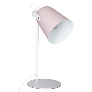 Lampka do czytania biurkowa z metalu, nowoczesna, w kolorze różowym