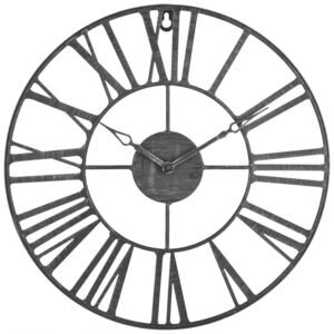 Zegar ścienny z cyframi rzymskimi, Ø 37 cm, kolor czarny
