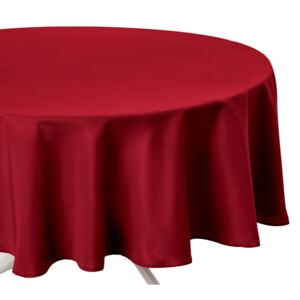 Plamoodporny obrus okrągły na stół, kolor czerwony, Atmosphera