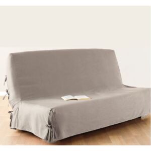 Pokrowiec na sofę wiązany z bawełny w kolorze beżu, praktyczna narzuta na łóżko, kanapę lub sofę