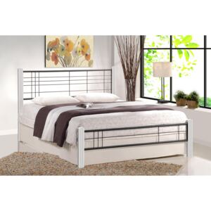 Jednoosobowe łóżko Mikeo 120x200 cm - biały + czarny
