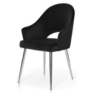 Krzesło na srebrnych nogach Fabiene glamour