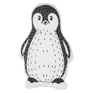 Poduszka dla dzieci pingwin 32 x 48 cm biało-czarna HAJDARABAD