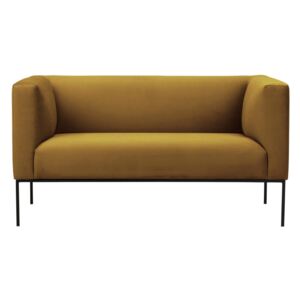 Żółta aksamitna 2-osobowa sofa Windsor & Co Sofas Neptune