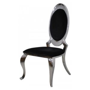 Krzesło glamour Victoria Black - nowoczesne krzesło tapicerowane