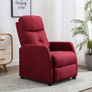 Rozkładany fotel, winna czerwień, tapicerowany tkaniną