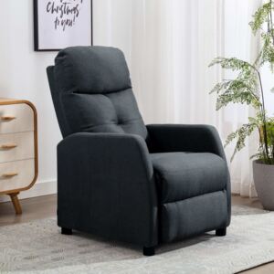Rozkładany fotel, ciemnoszary, tapicerowany tkaniną