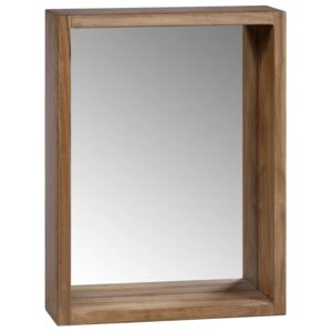 Szafka z lustrem, 30x10x40 cm, lite drewno tekowe