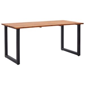 Stół ogrodowy z nogami w kształcie U, 160x80x75 cm, lita akacja