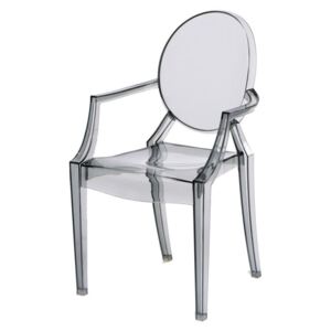 Krzesło dziecięce Royal Jr. transparentn y dymiony - Transparentny || Szary