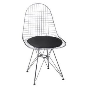Krzesło Net czarna pojedyncza poduszka - Czarny