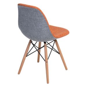 Krzesło P016W Duo pomarańcz. szare