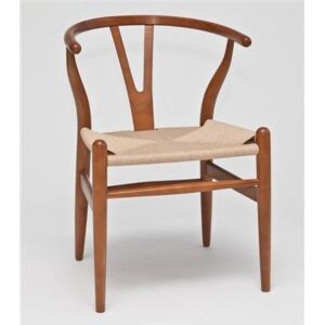 Krzesło Wicker jasnobrązowe - Brązowy