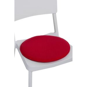 Poduszka na krzesło okrągła czerwona