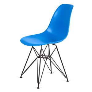 Krzesło DSR BLACK niebieski.11 - podstawa metalowa czarna