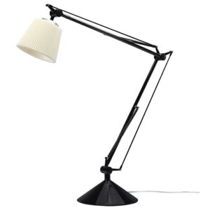 Lampa biurkowa RAYON ARM TABLE czarna - LED, klosz z tkaniny - Czarny || Kremowy