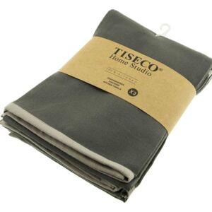 Komplet 3 szarych bawełnianych ścierek Tiseco Home Studio, 50x70 cm
