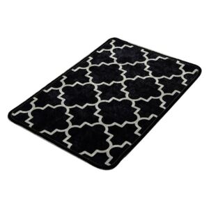 Czarno-biały dywanik łazienkowy Chilai Dark Rustic, 60x40 cm